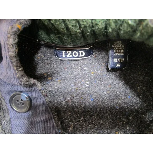 IZOD Men's Size - XL 1/4 Henley Blue Sweater - Picture 3 of 5